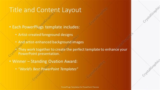 Title and Content presentation slide layout