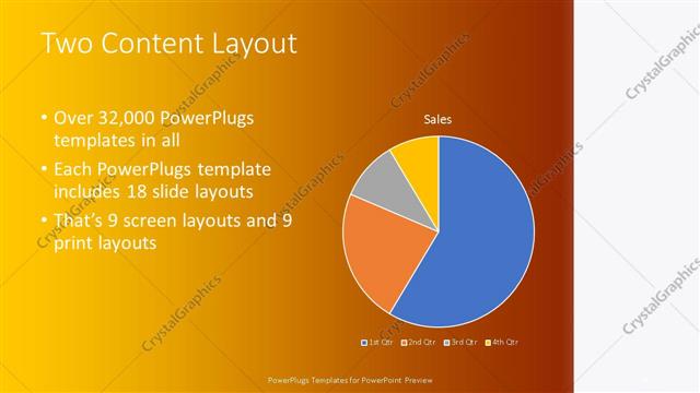 Two Content presentation slide layout