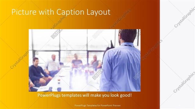 Picture with Caption presentation slide layout