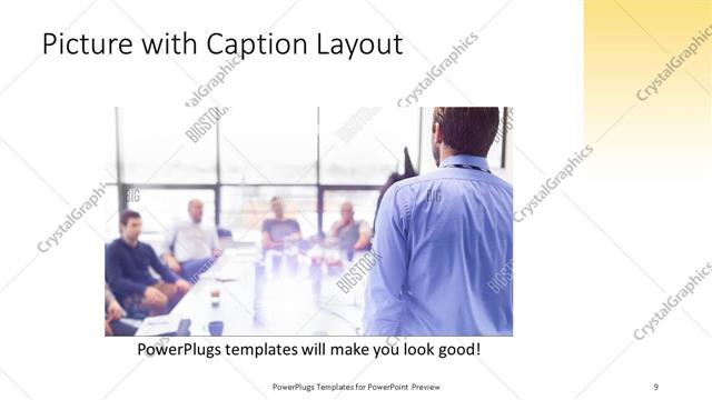 Picture with Caption presentation slide layout