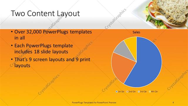 Two Content presentation slide layout