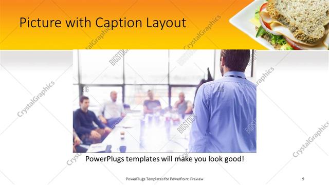 Picture with Caption presentation slide layout