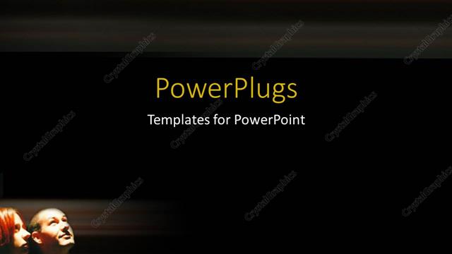  Presentation with night sky - Delightful couple looking up to night sky with black background