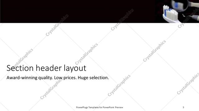 Section Header presentation slide layout