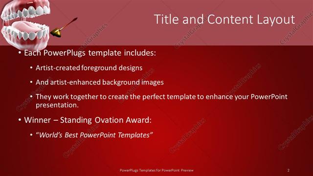 Title and Content presentation slide layout
