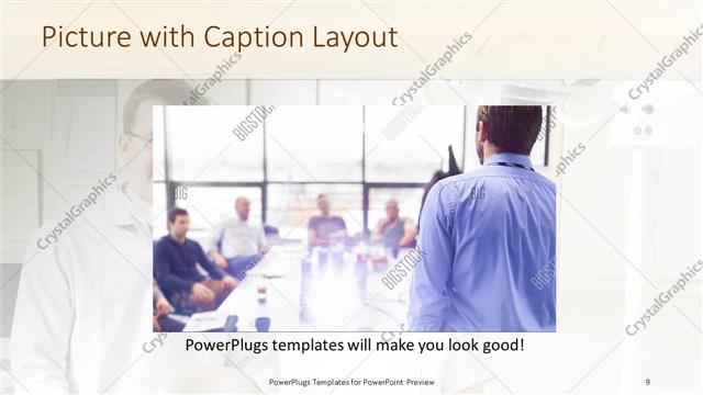 Picture with Caption presentation slide layout