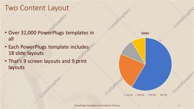 Two Content presentation slide layout