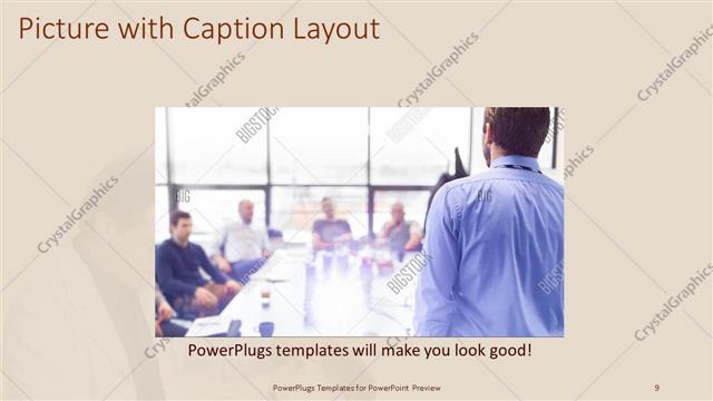 Picture with Caption presentation slide layout