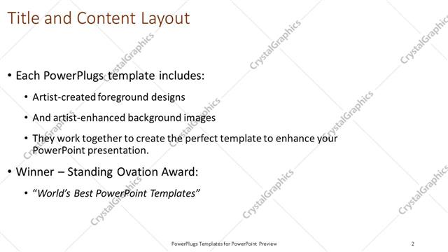 Title and Content presentation slide layout