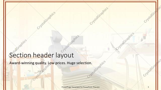Section Header presentation slide layout