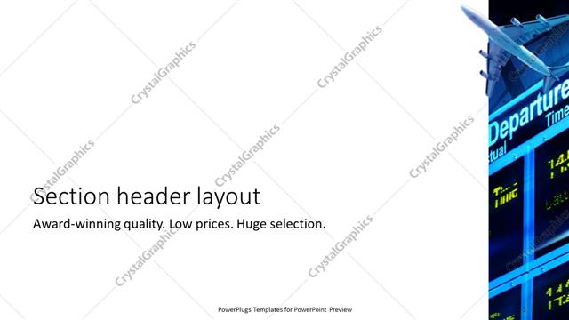 Section Header presentation slide layout