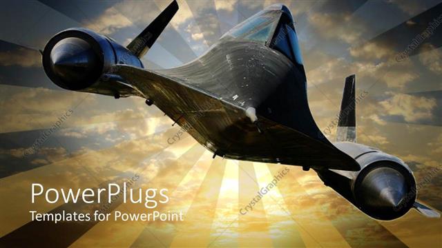  Presentation with trainer - A depiction of a-12 trainer with clouds in the background