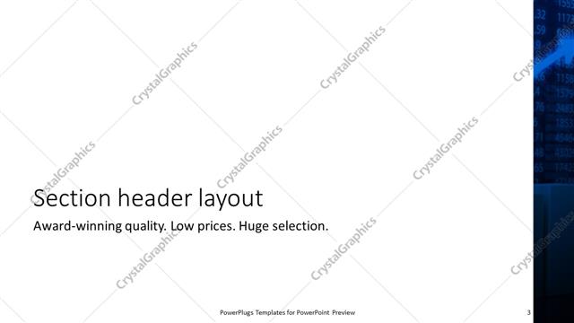 Section Header presentation slide layout