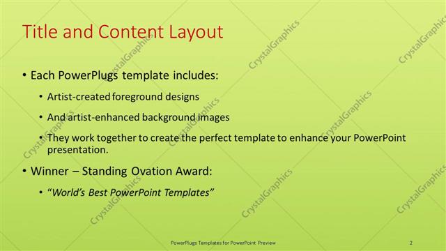 Title and Content presentation slide layout