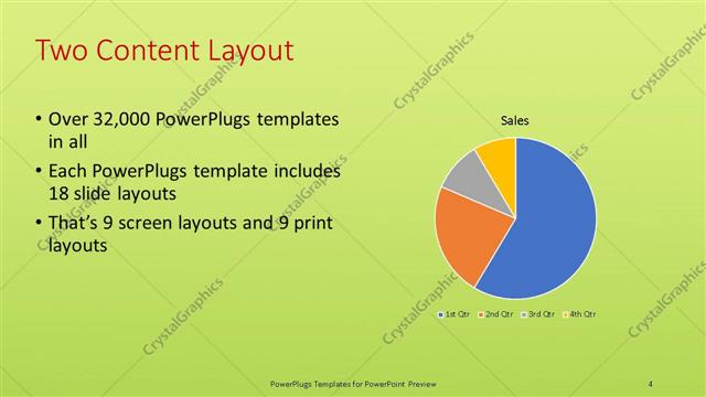 Two Content presentation slide layout