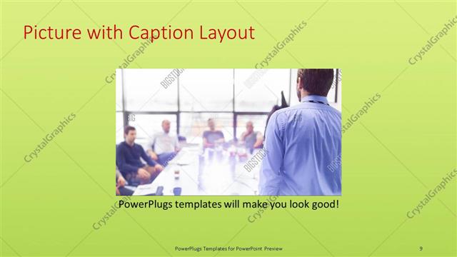Picture with Caption presentation slide layout