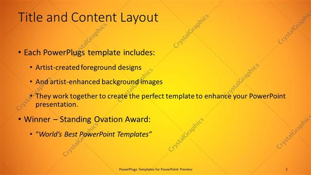 Title and Content presentation slide layout