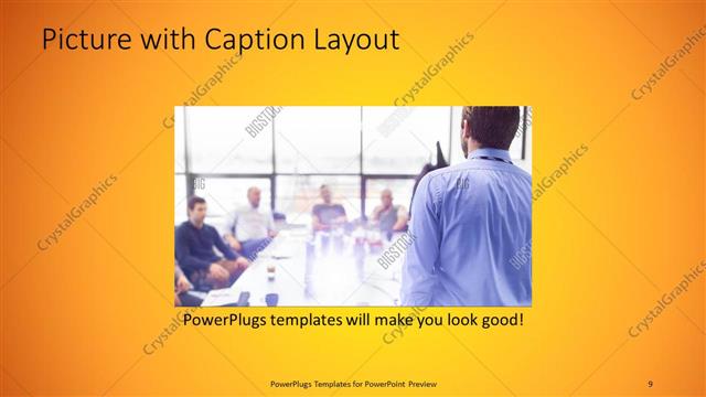 Picture with Caption presentation slide layout