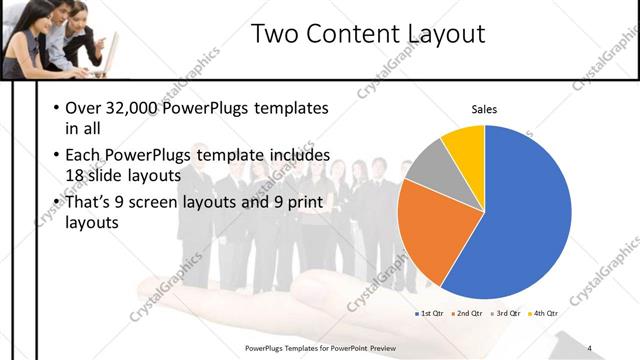 Two Content presentation slide layout