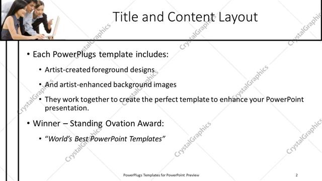 Title and Content presentation slide layout