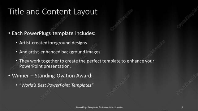 Title and Content presentation slide layout