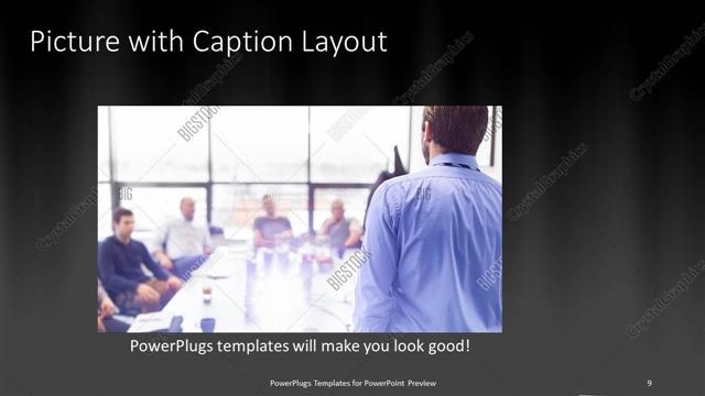 Picture with Caption presentation slide layout