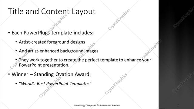 Title and Content presentation slide layout