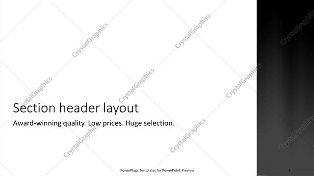 Section Header presentation slide layout