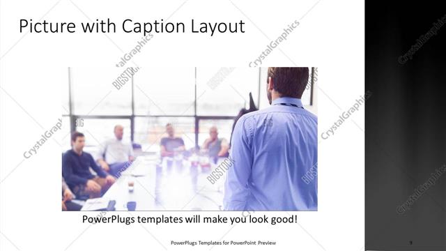Picture with Caption presentation slide layout