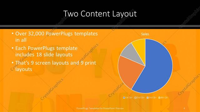 Two Content presentation slide layout