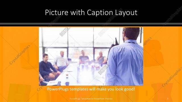 Picture with Caption presentation slide layout
