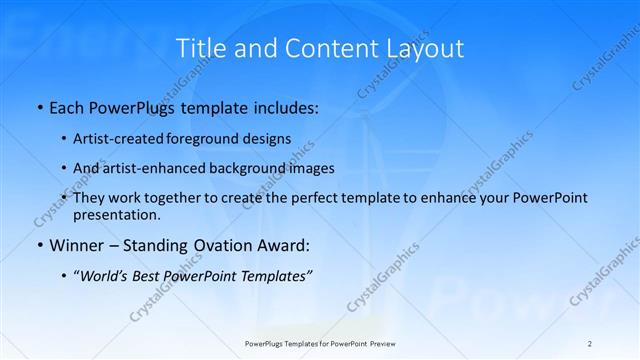Title and Content presentation slide layout