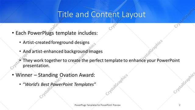 Title and Content presentation slide layout