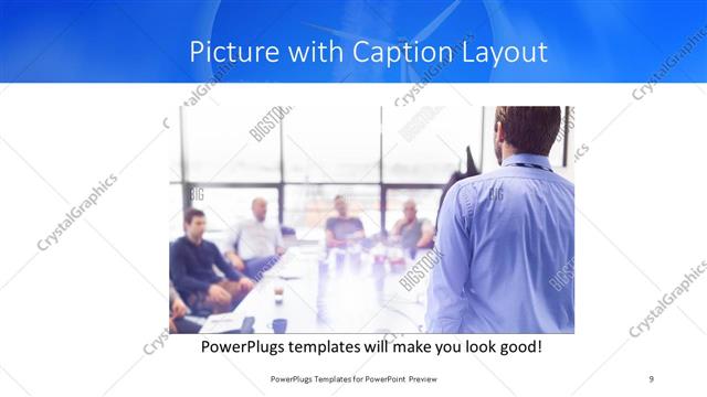 Picture with Caption presentation slide layout