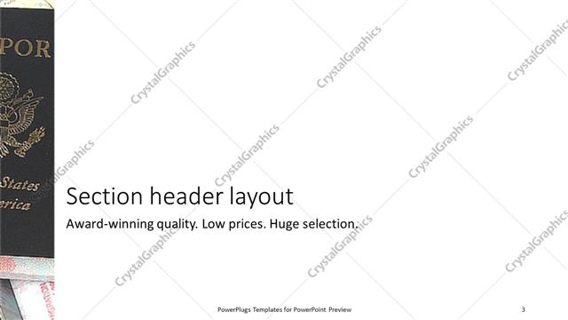 Section Header presentation slide layout