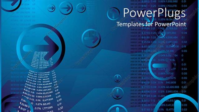  Presentation with arrows - Depiction of animated arrows and figures in blue color