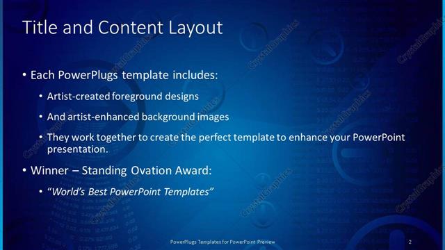 Title and Content presentation slide layout