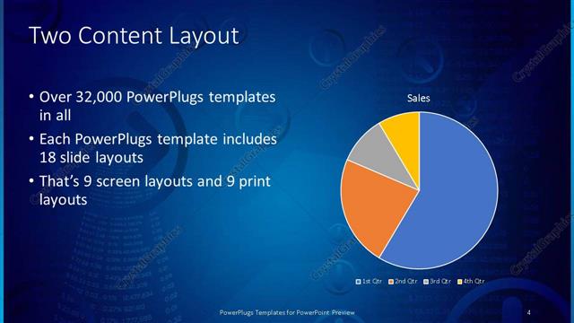 Two Content presentation slide layout