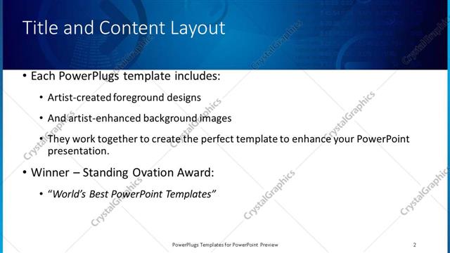 Title and Content presentation slide layout