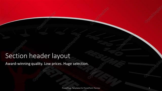 Section Header presentation slide layout