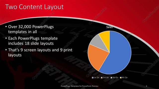 Two Content presentation slide layout