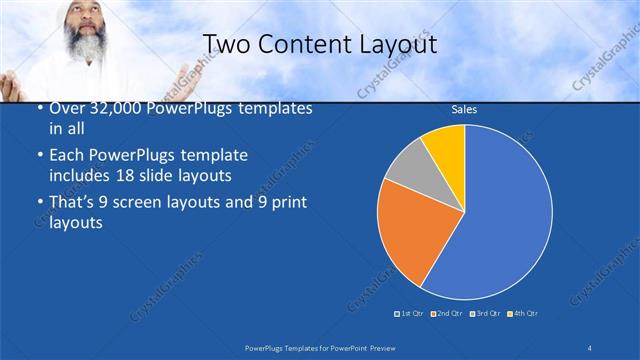 Two Content presentation slide layout