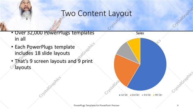 Two Content presentation slide layout