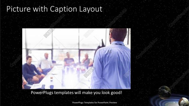 Picture with Caption presentation slide layout