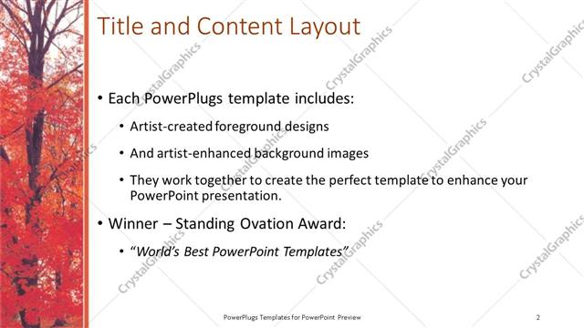 Title and Content presentation slide layout