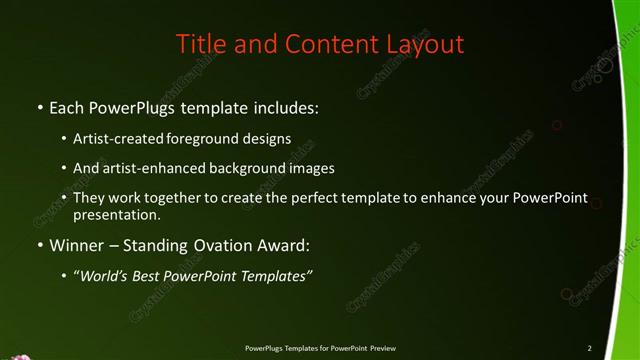 Title and Content presentation slide layout