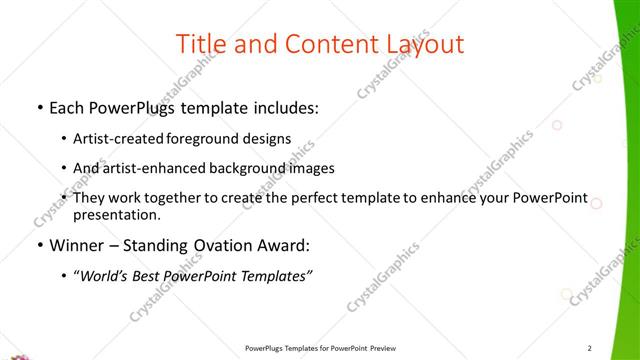 Title and Content presentation slide layout