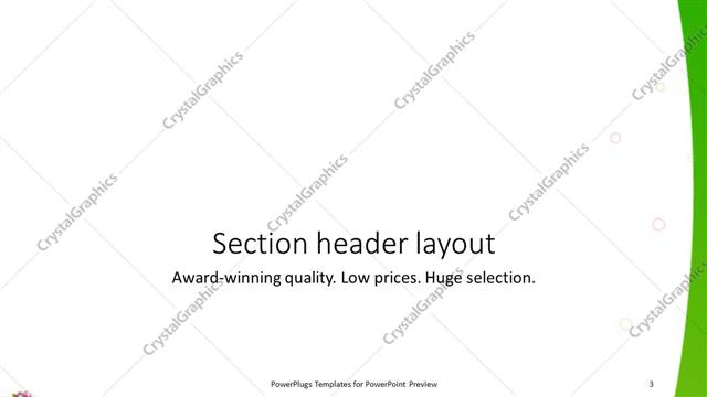 Section Header presentation slide layout