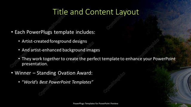 Title and Content presentation slide layout