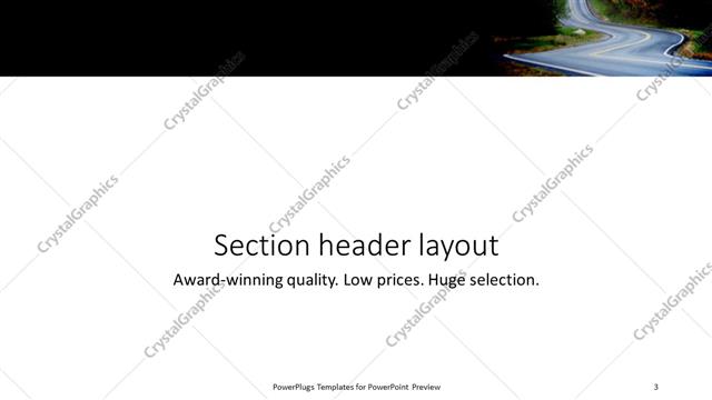 Section Header presentation slide layout